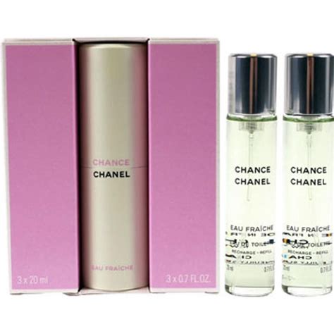 chanel chance eau fraiche travel refill|Chanel chance 3x20ml refills.